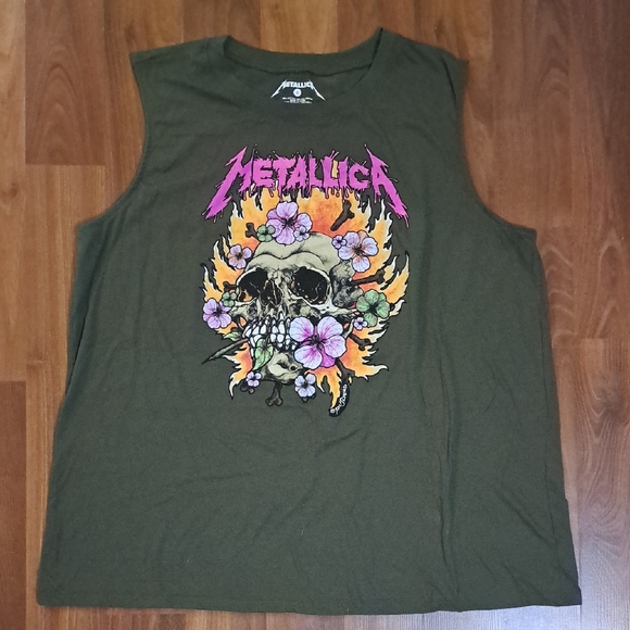 Metallica Other - Metallica Olive Green Graphic Tank Top